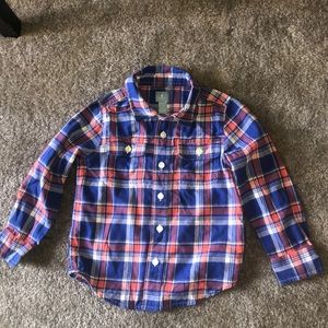 Baby gap orange and blue button down